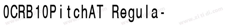 0CRB10PitchAT Regula字体转换